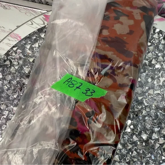 Scarf scarve wrap skirt or dress tassel details Leopard Print Scarf - Multicolor - Picture 7 of 7